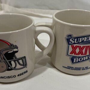 SF 49ers Super Bowl XXIV mug 1990 VINTAGE